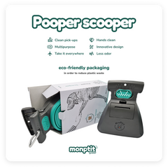 Comparison between medium and long pooper scooper sizes by MonPtit Pets
