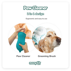 Paw cleaning tool with ergonomic grip – Monptit Pets easy twist design