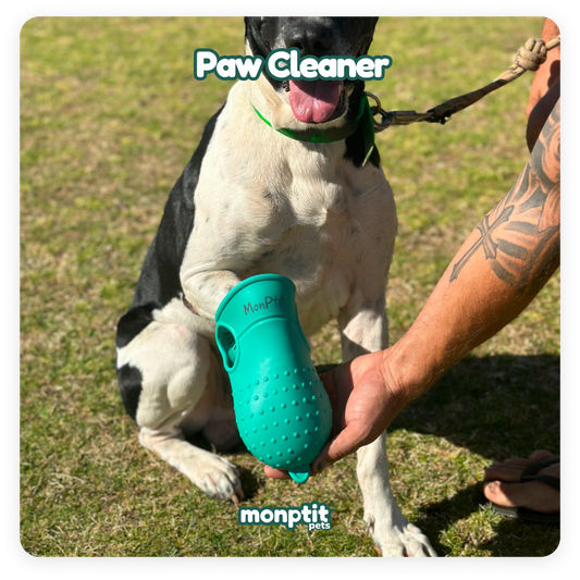 Monpti Pets Paw Cleaner – 2-in-1 portable paw washer and grooming brush